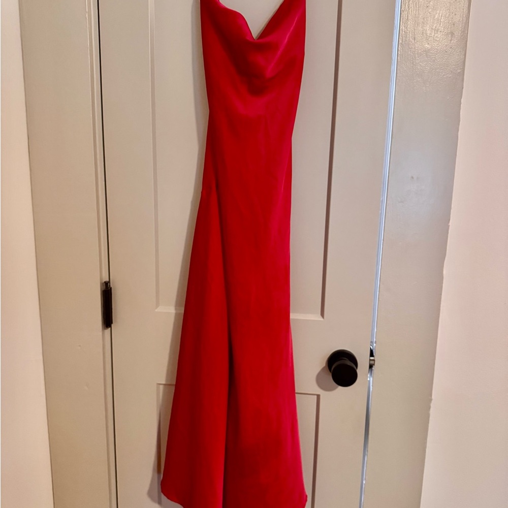 Astr Strapless Red Dress